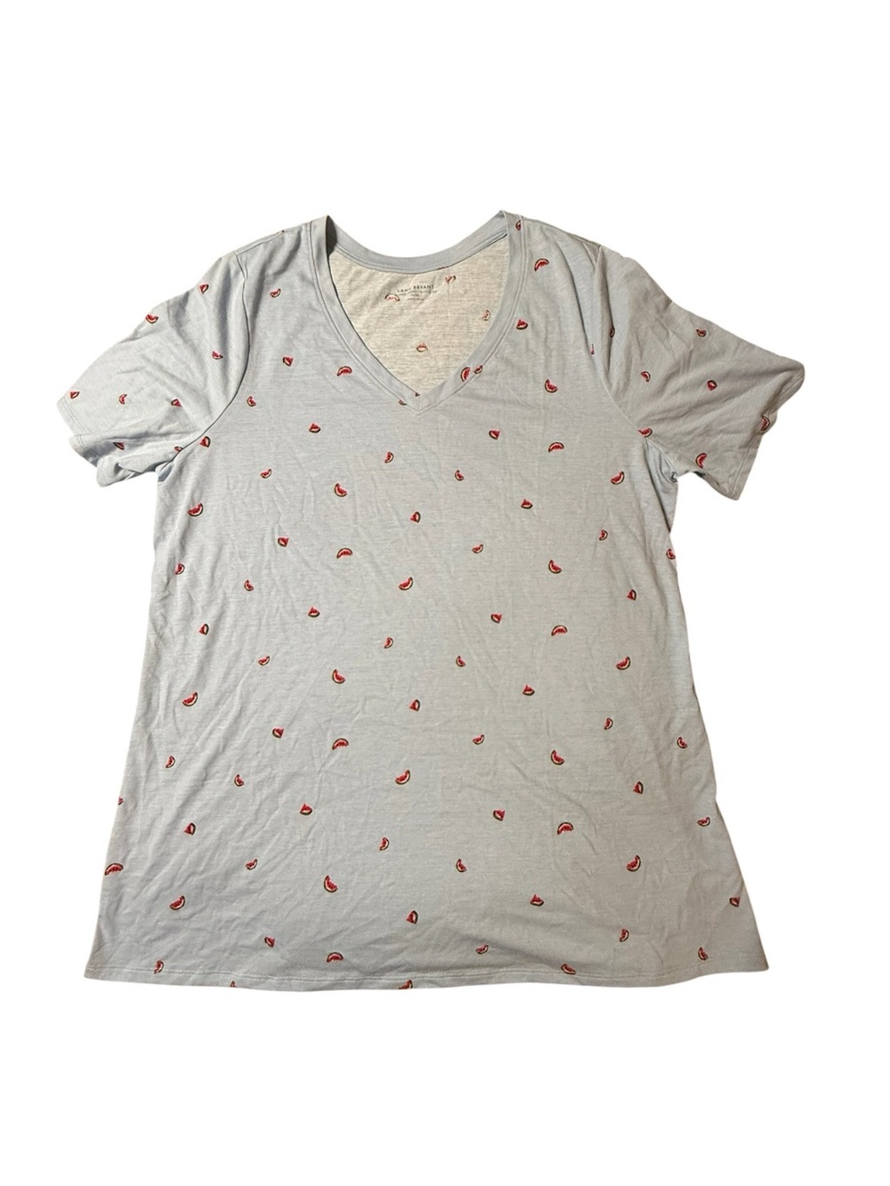 Lane Bryant Perfect Sleeve V-Neck Watermelon T-Shirt Plus 14/16
